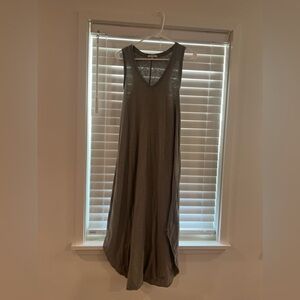 Z Supply Reverie Summer Cotton Midi Dress in Dusty Green Olive Size Medium